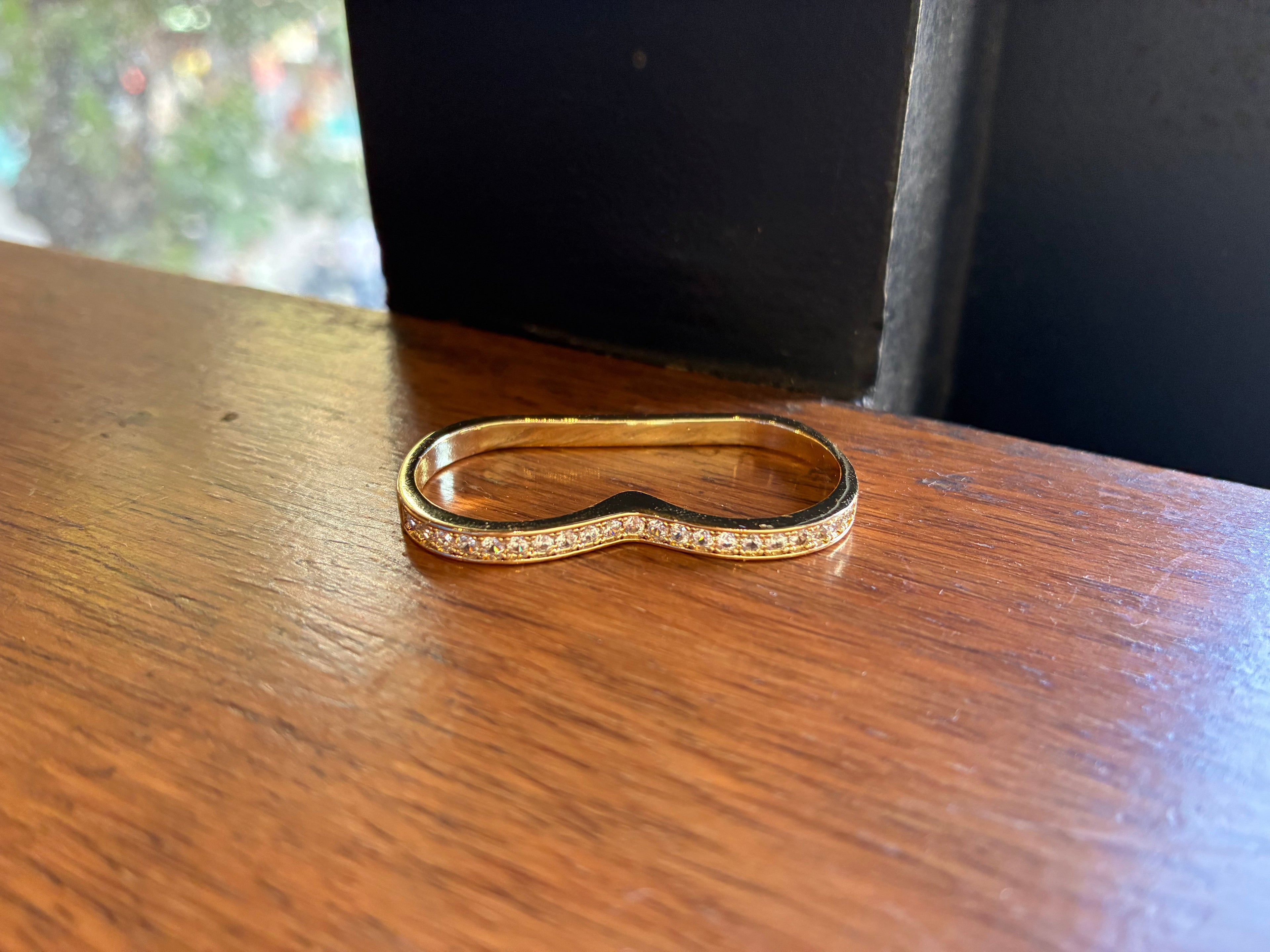 Elara Gold Dual Finger Ring