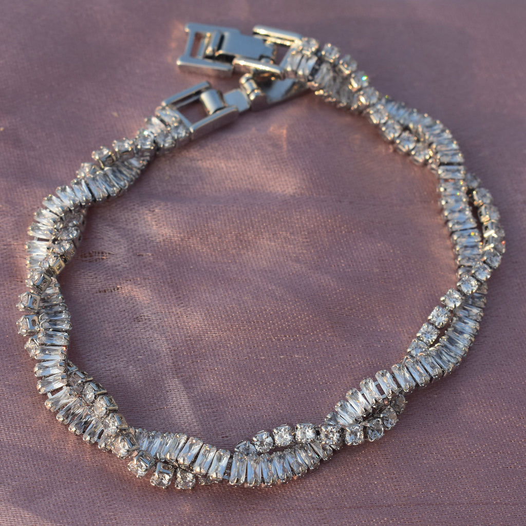 Statement Twistie Silver Tennis Bracelet