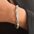 Statement Twistie Silver Tennis Bracelet