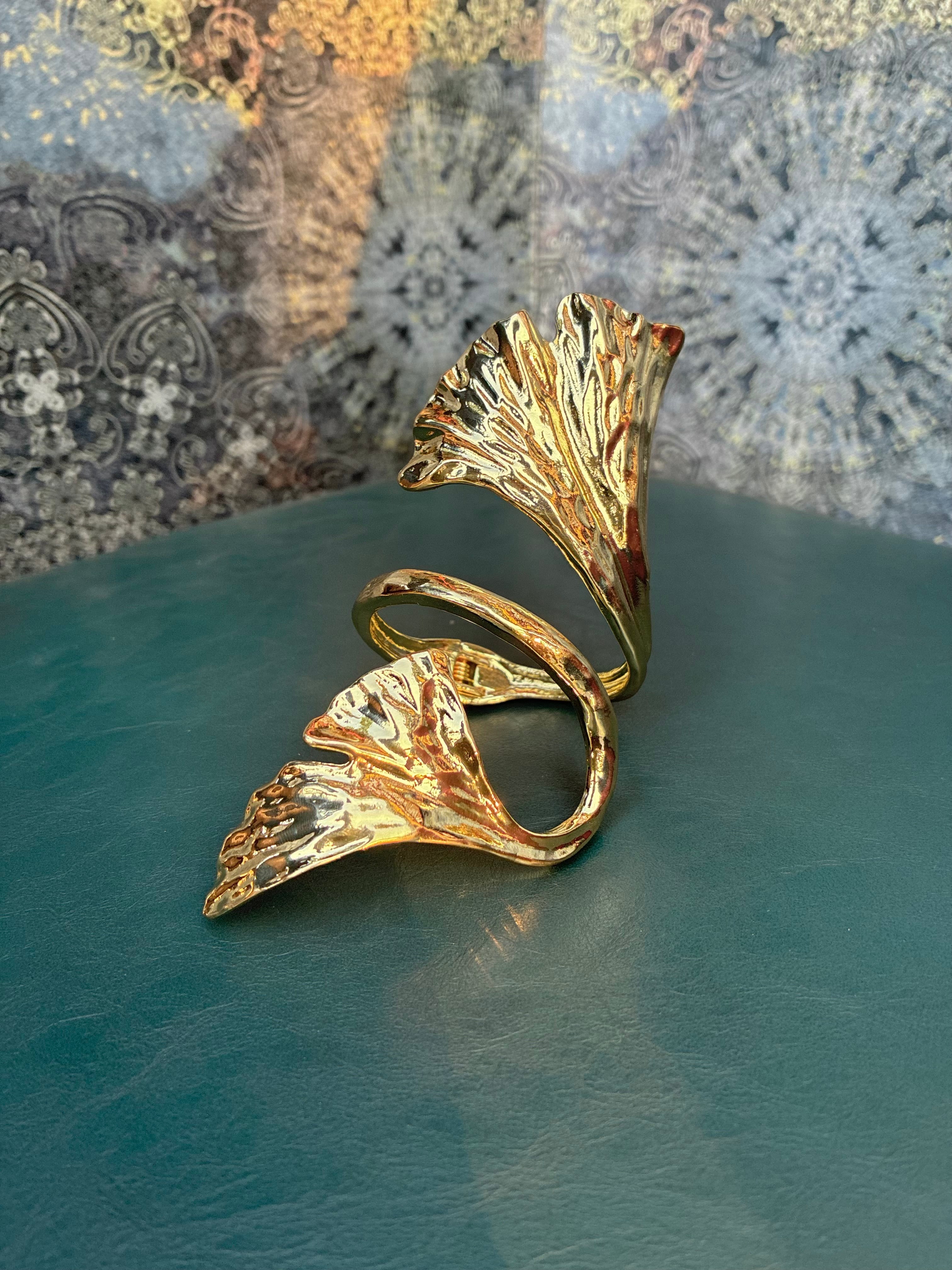 Leaf couture cuff