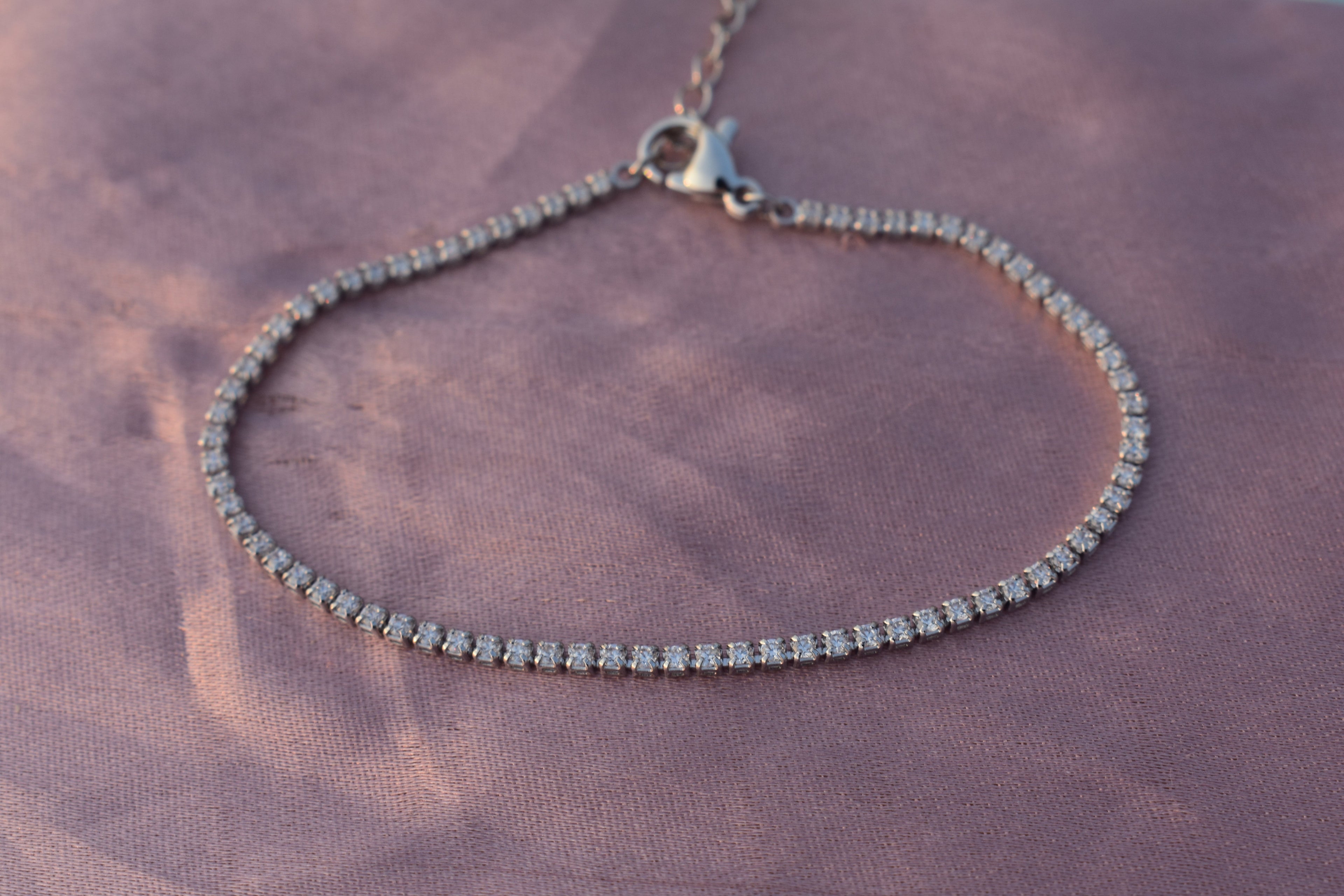Mini Stone Silver Tennis Bracelet