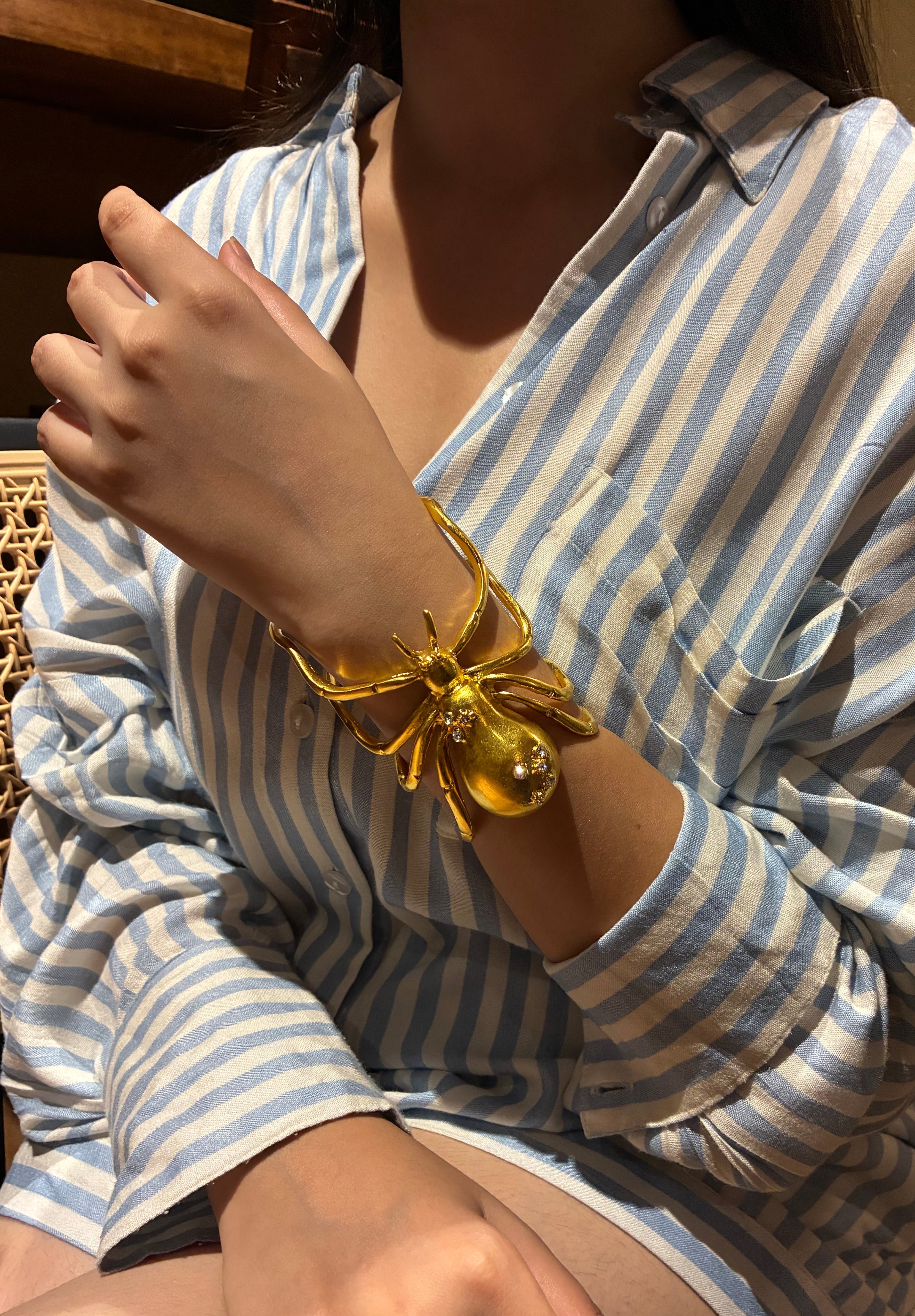 Gold Statement Spider Cuff