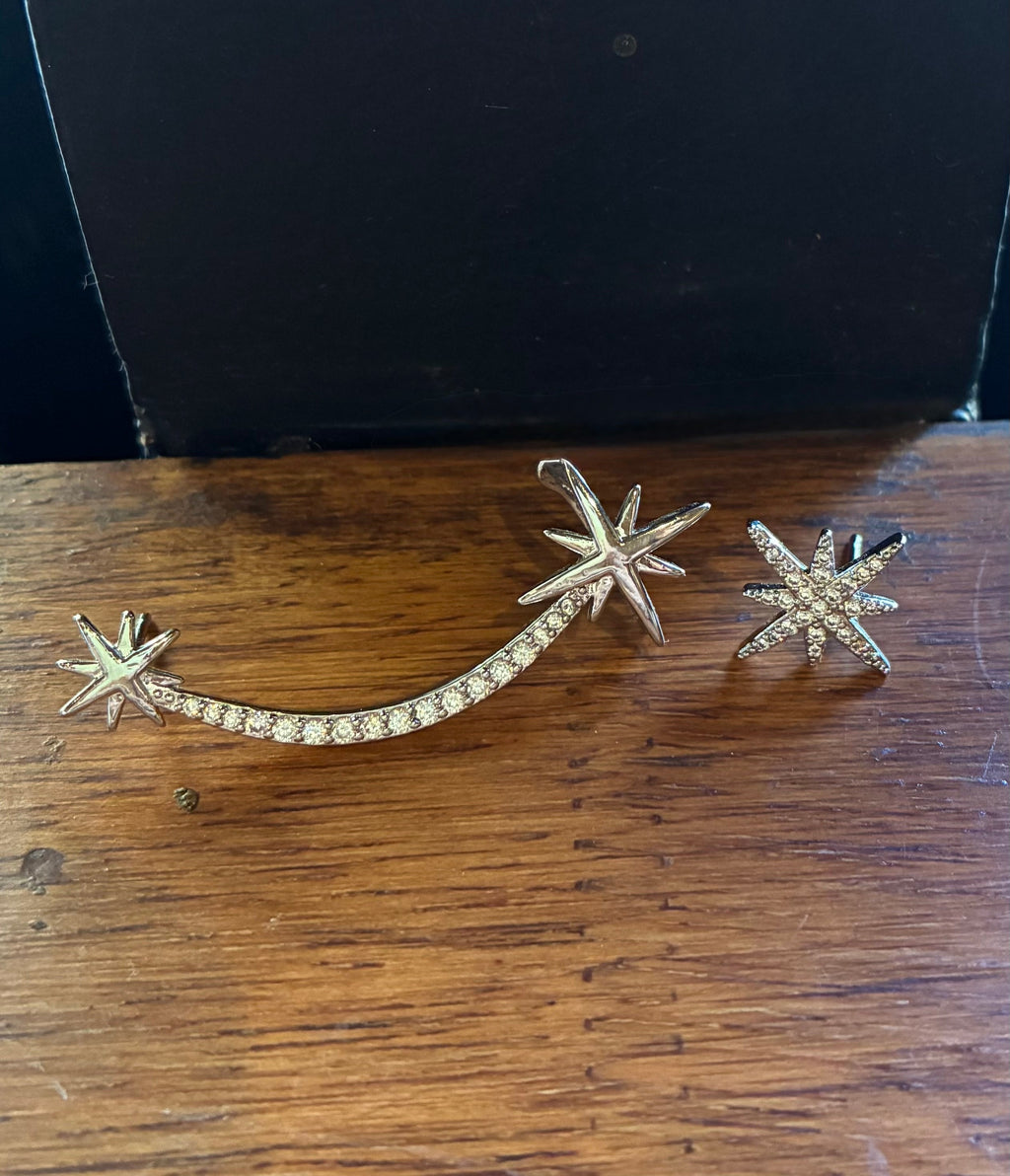 Celeste Star Earcuff & Ring Stack