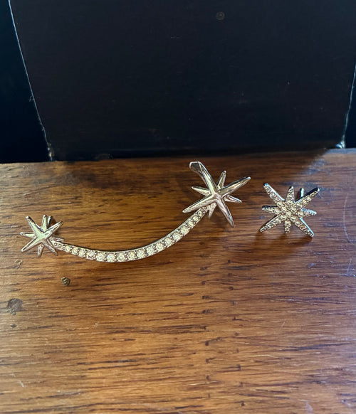 Celeste Star Earcuff & Ring Stack