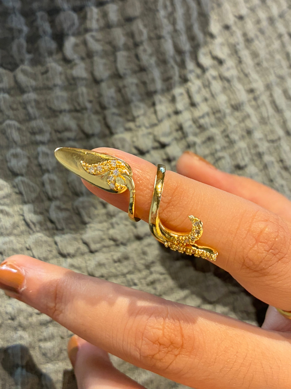 Braz Nail Ring & Armour Nail Ring (set of 2)