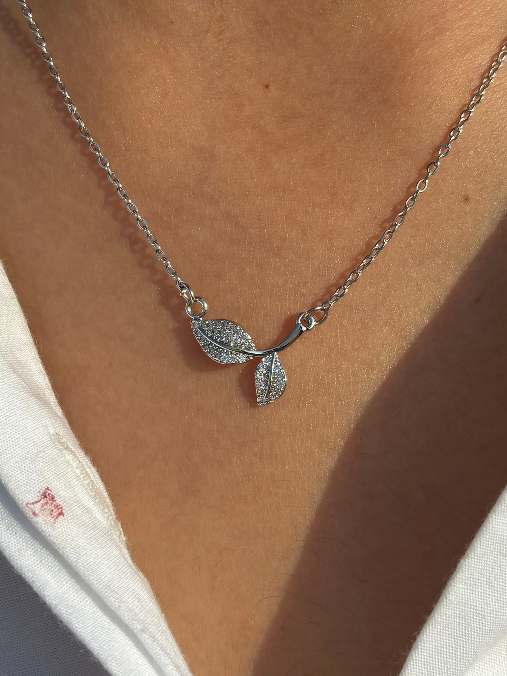 Twin Leaf Necklace