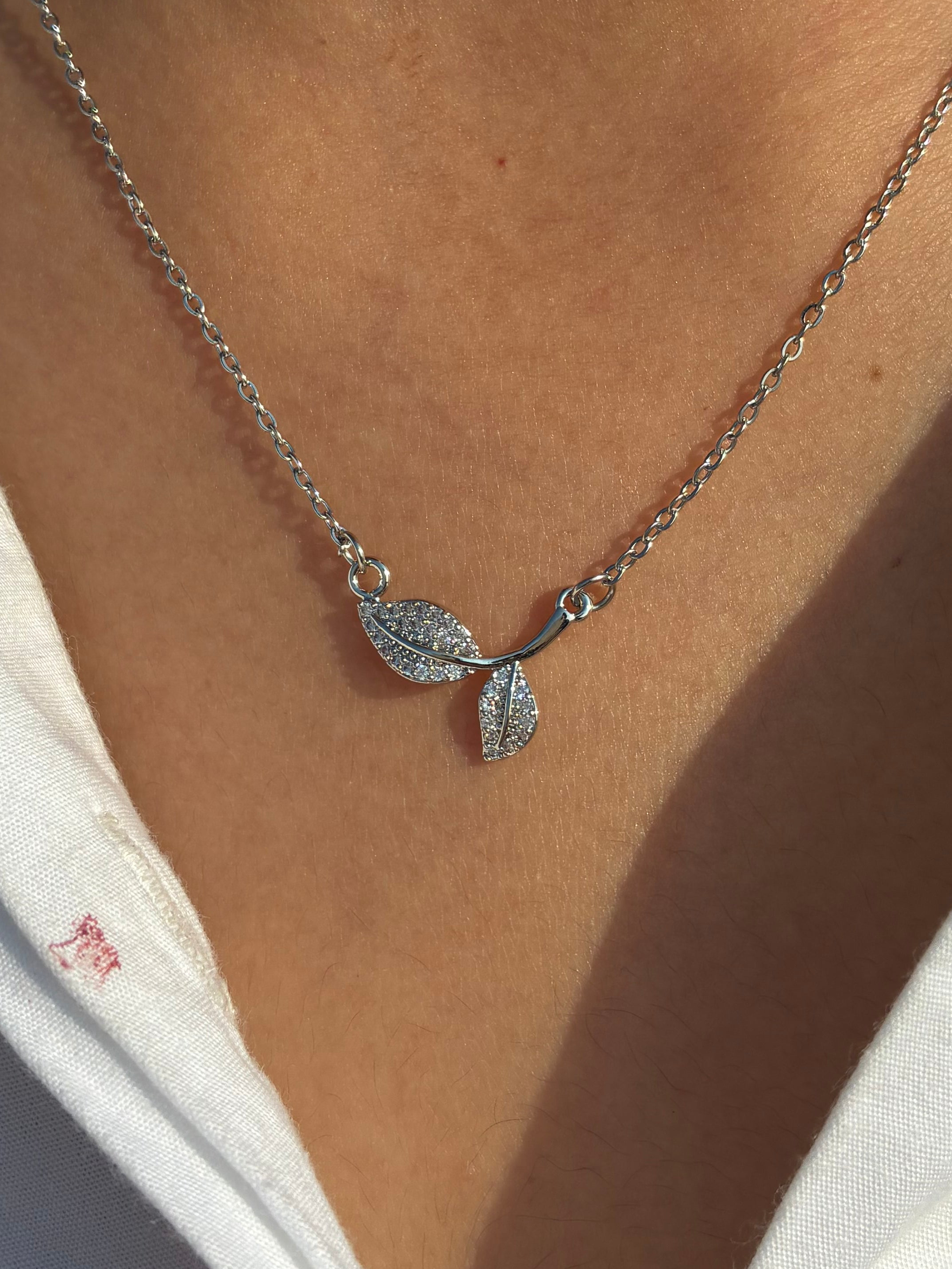 Twin Leaf Necklace