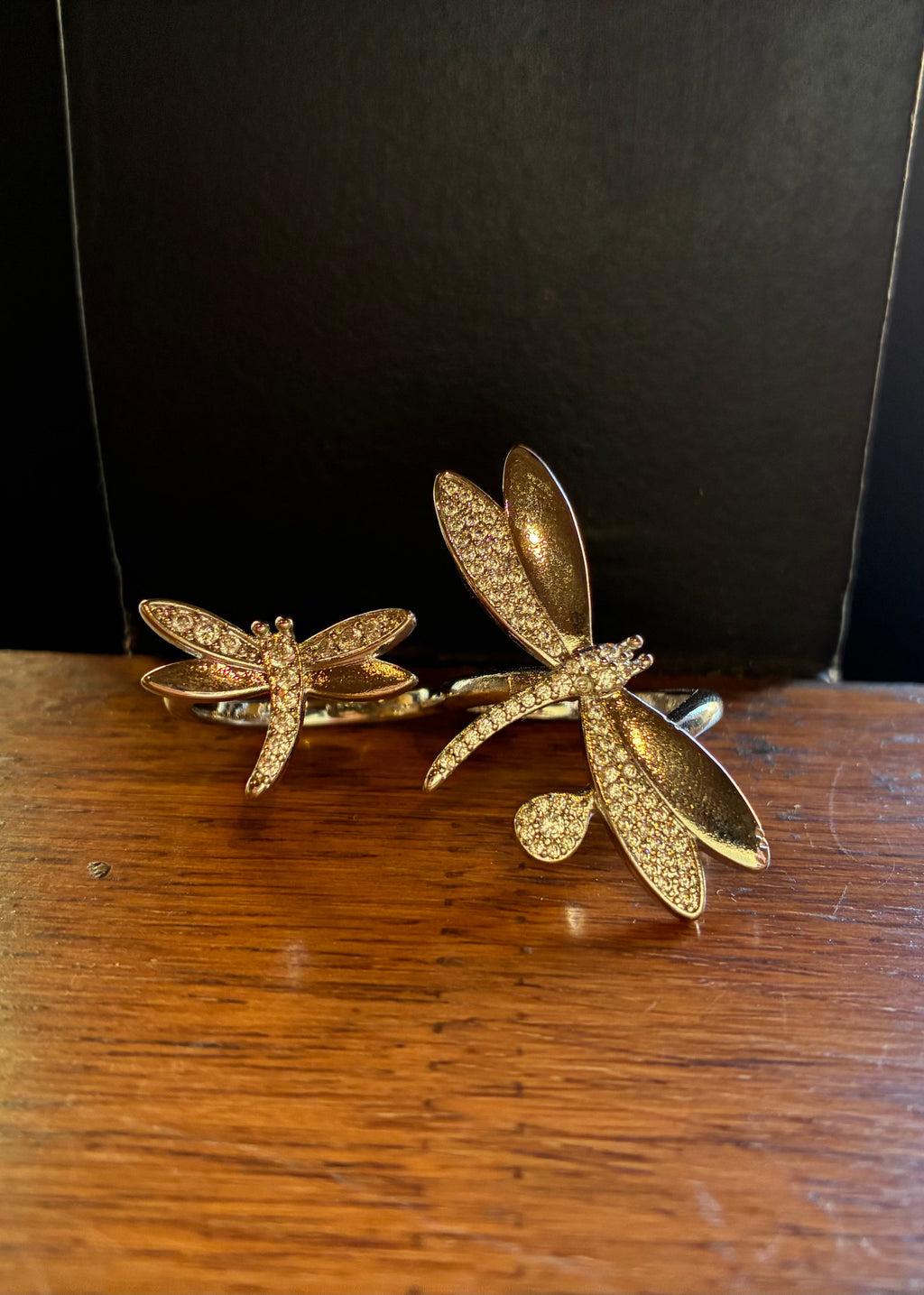 Dragonfly Dual-Finger Silver Ring
