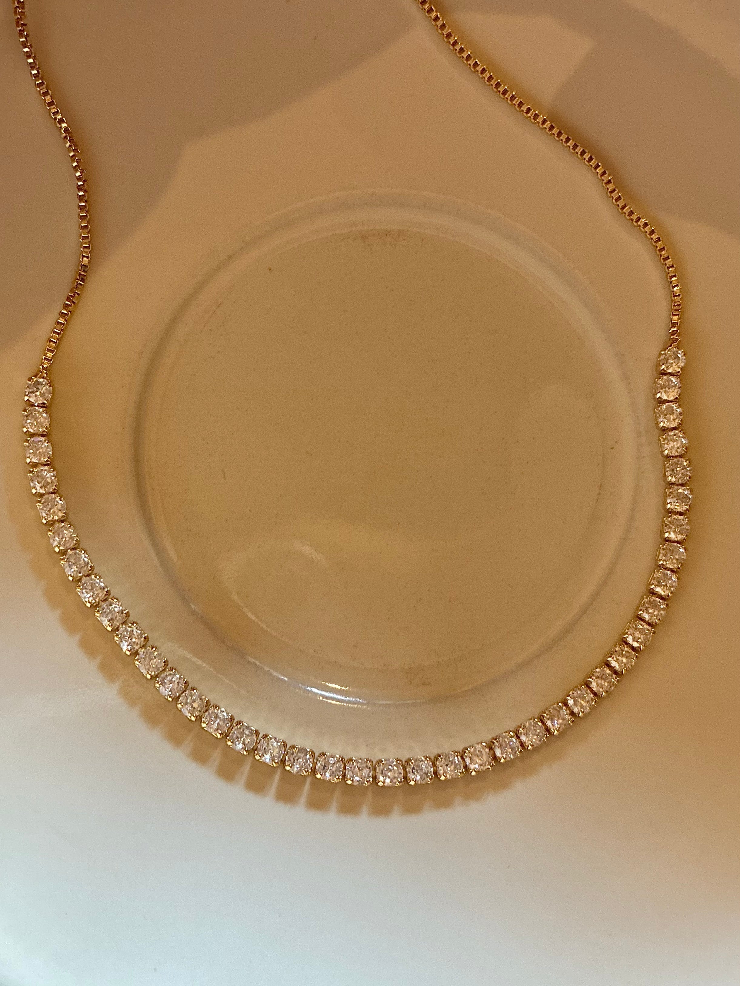 Dot Tennis Choker Gold