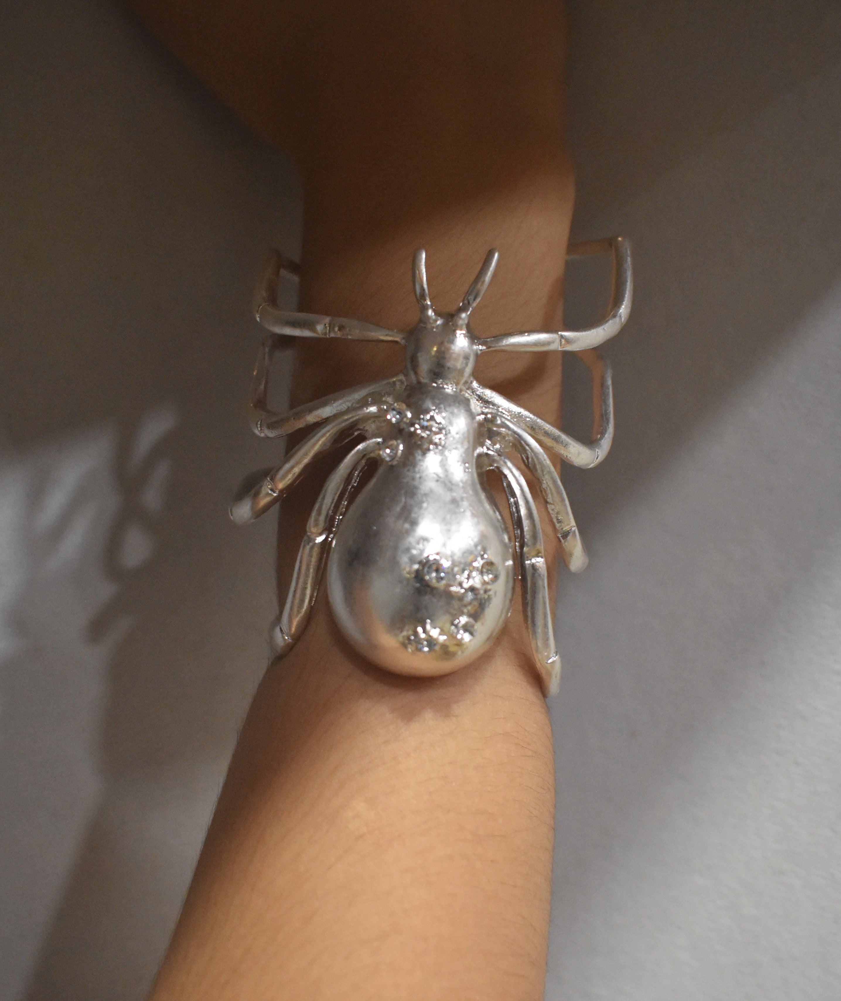 Silver Statement Spider Cuff