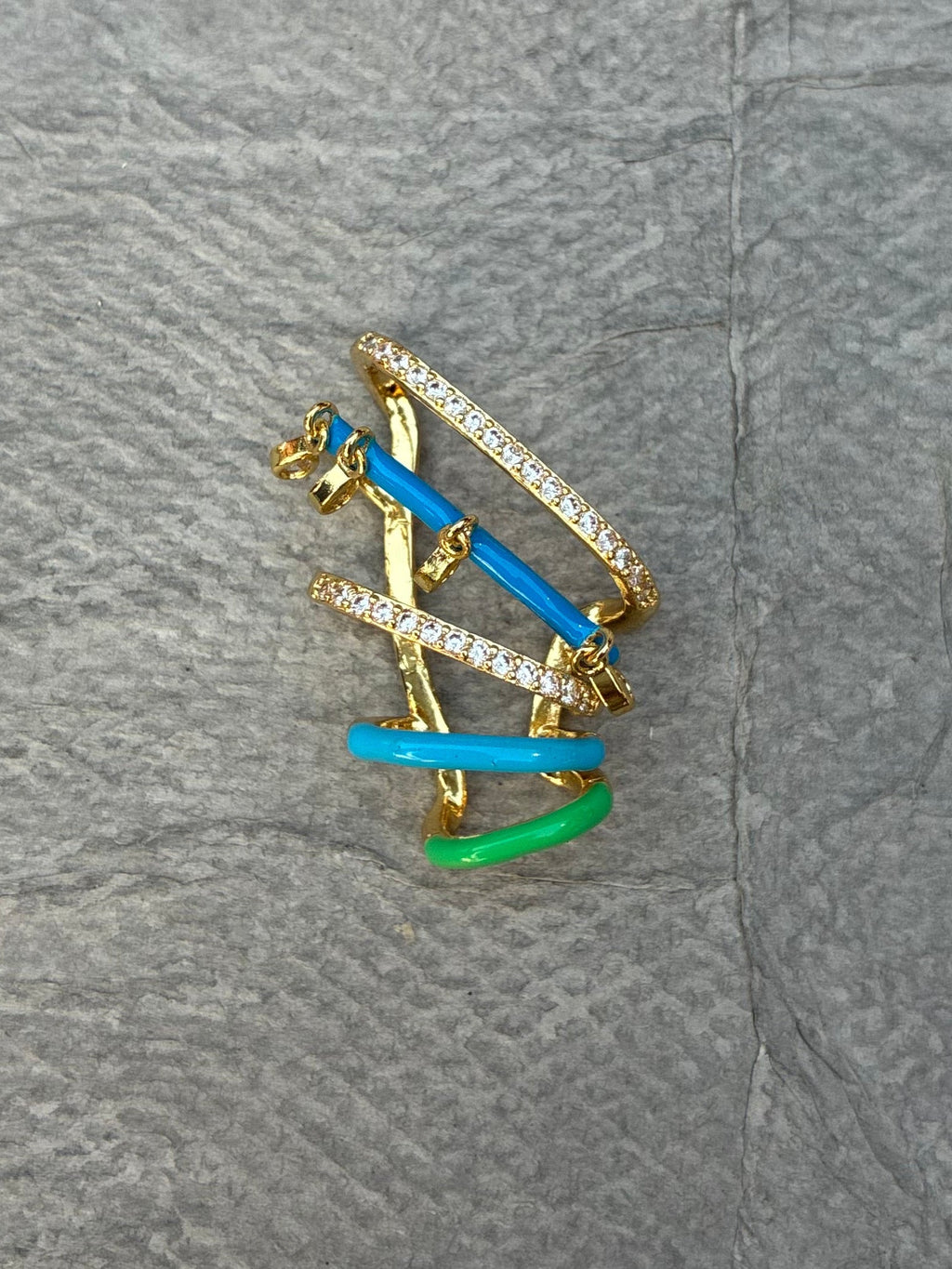 Blue Rub Earcuff