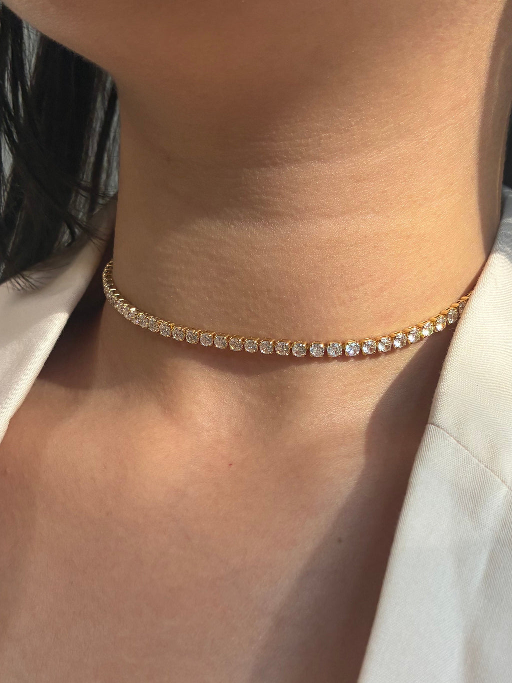 Dot Tennis Choker Gold
