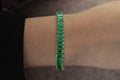 Emerald-Gold Tennis Bracelet
