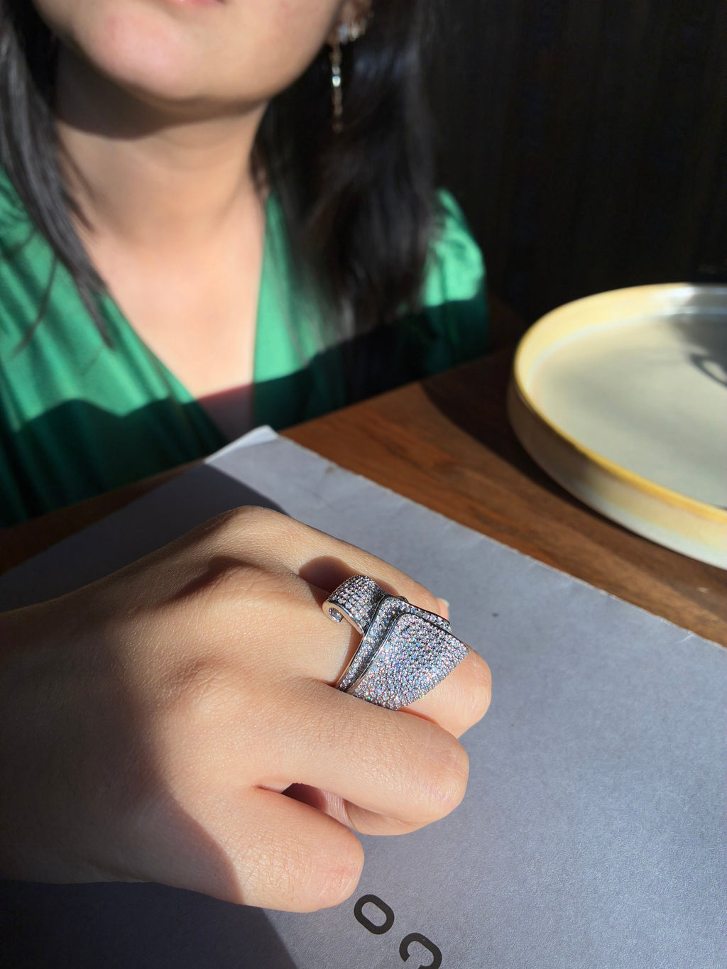 Crusted Drape Ring