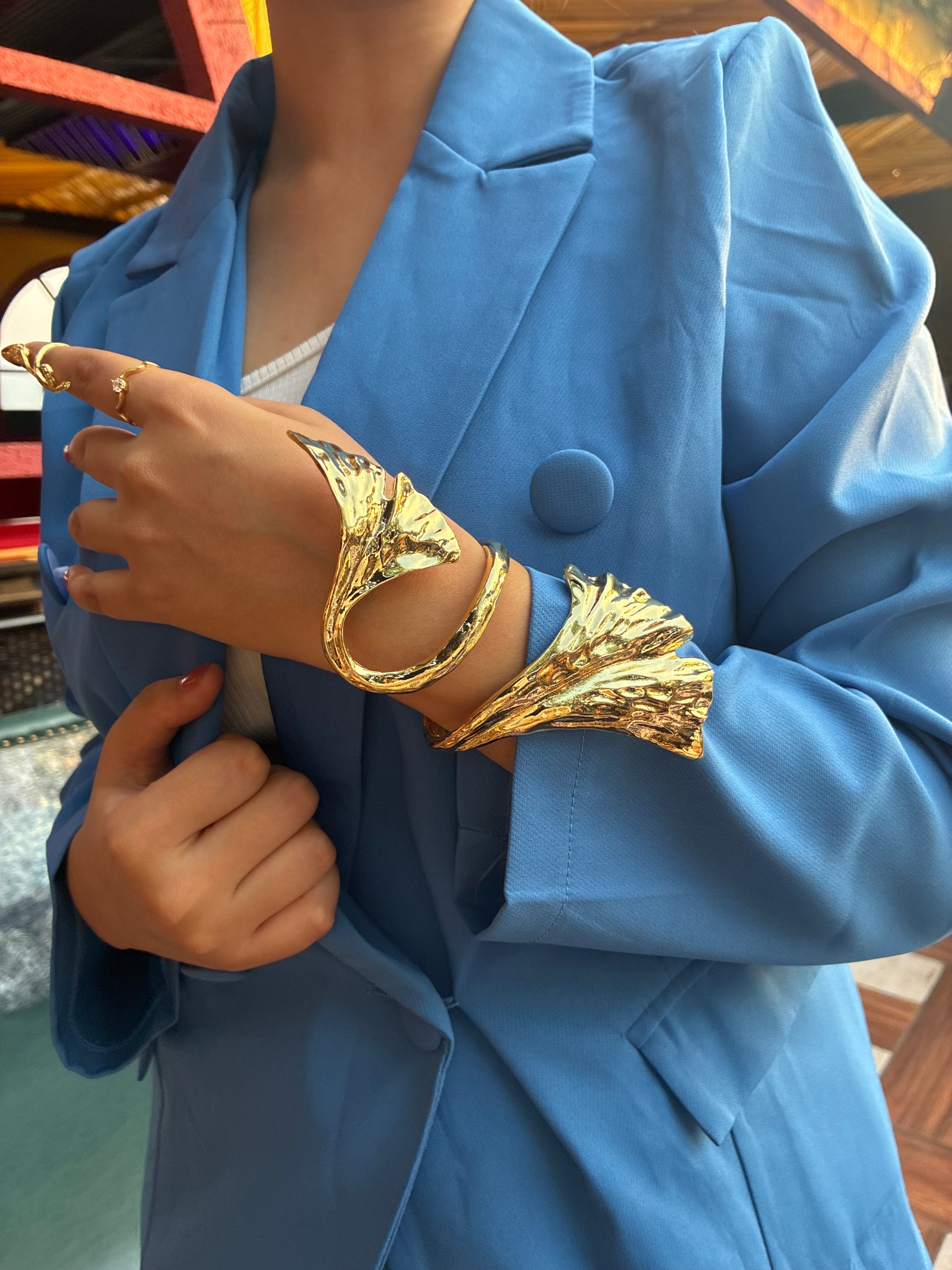 Leaf couture cuff