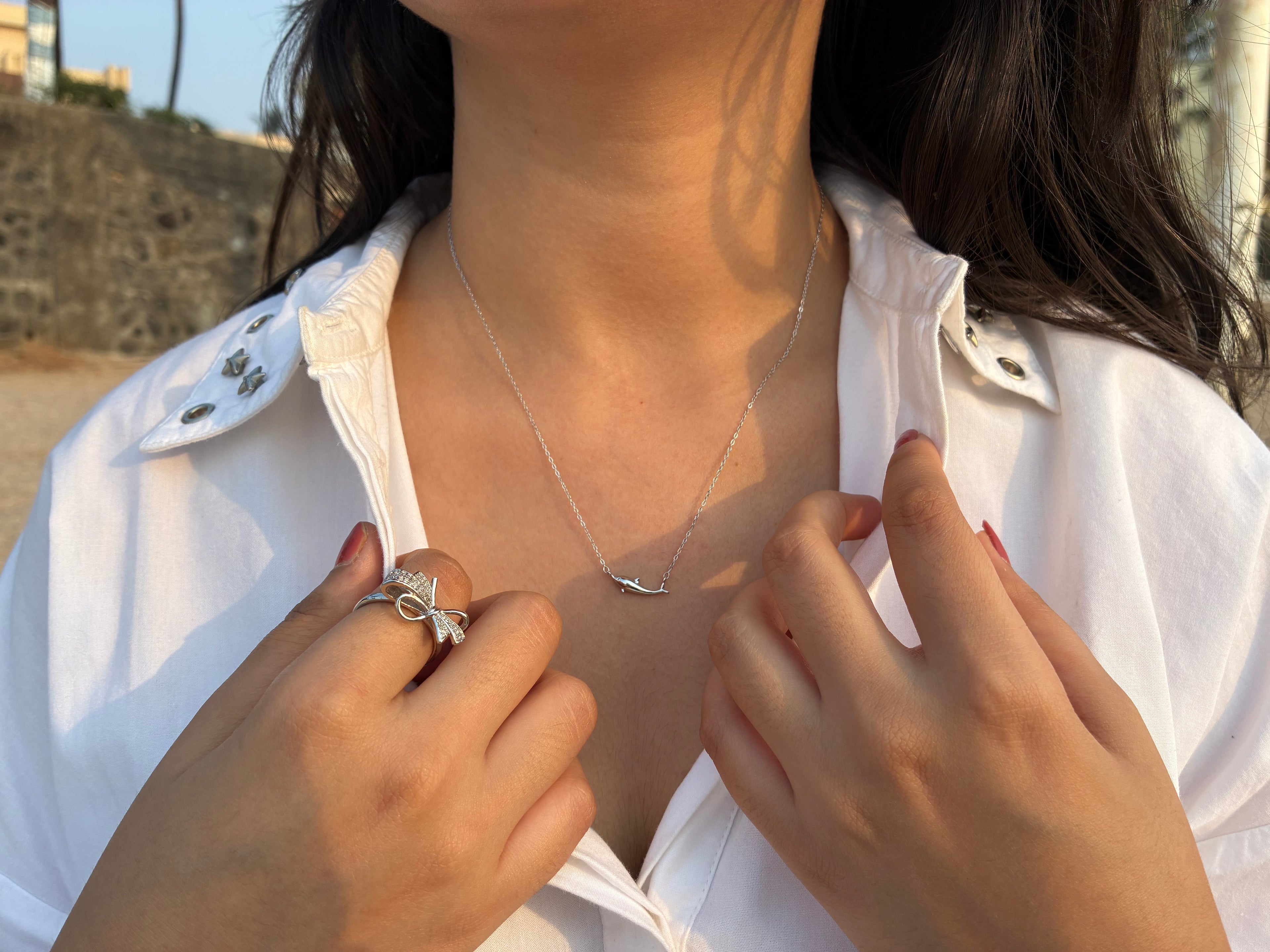 Doll-phin Neckpiece Silver