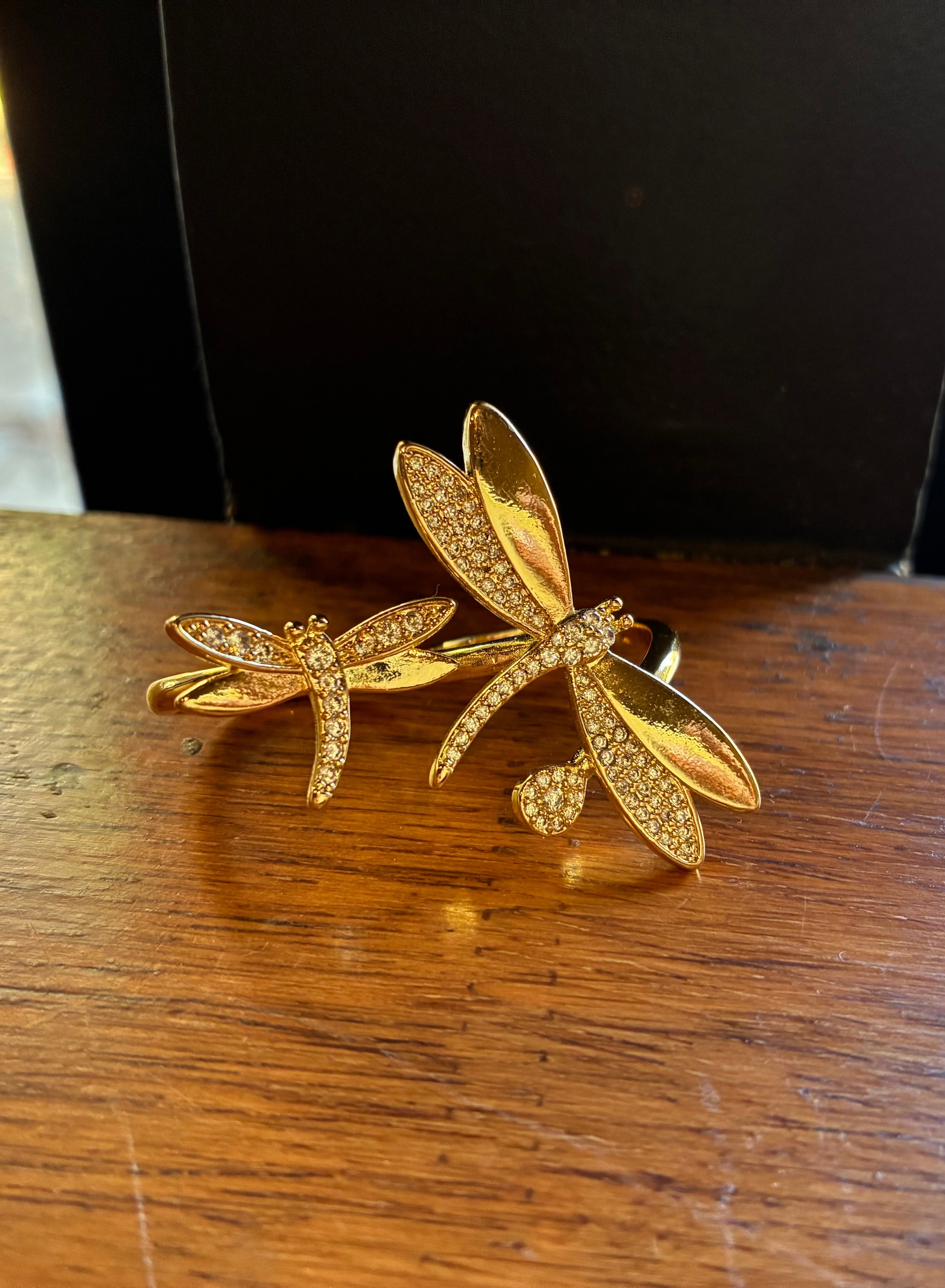 Dragonfly Dual-Finger Ring