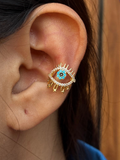 Turquoise Evil Eye Earcuff