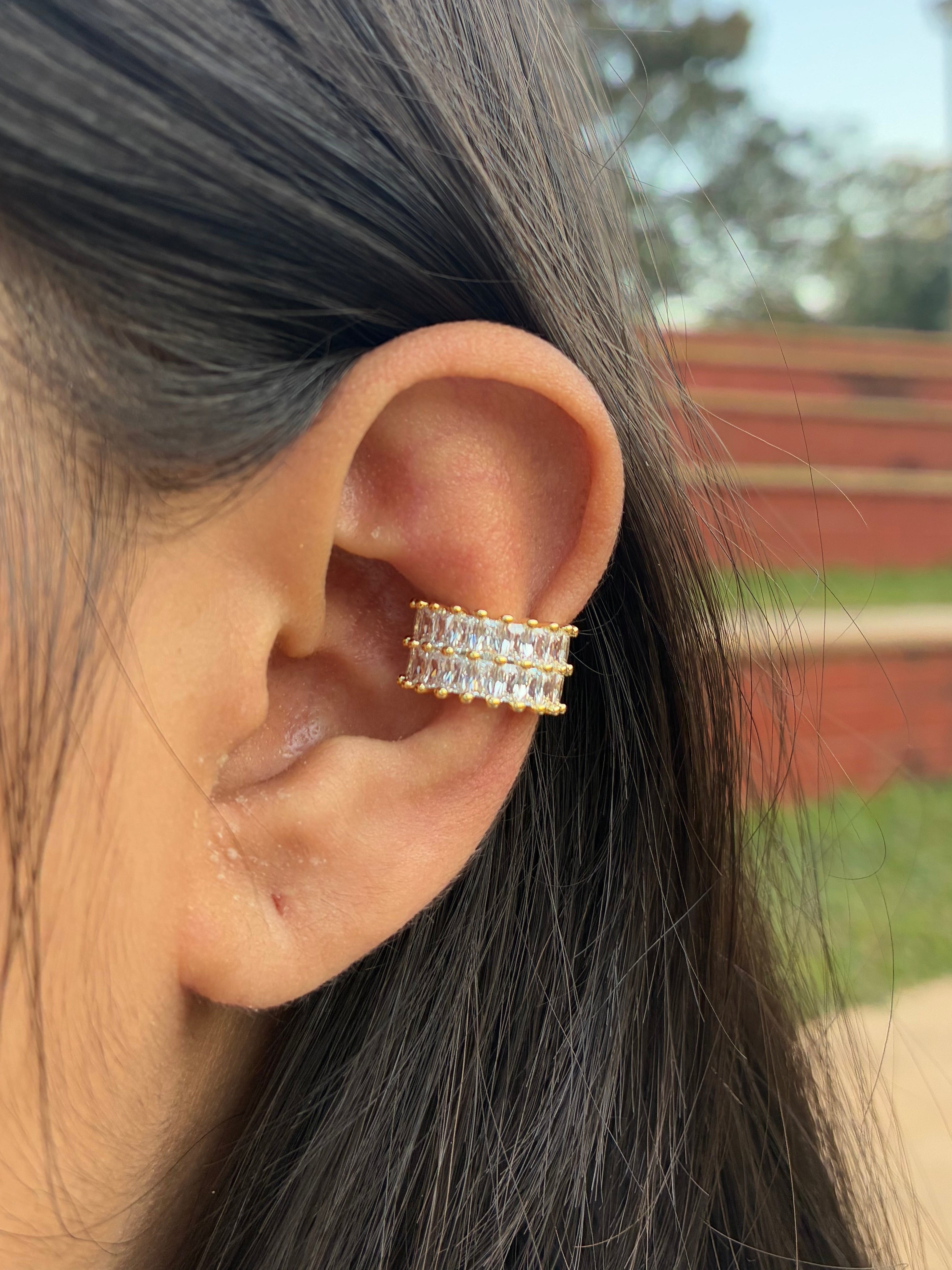 Square Tennis Earcuff