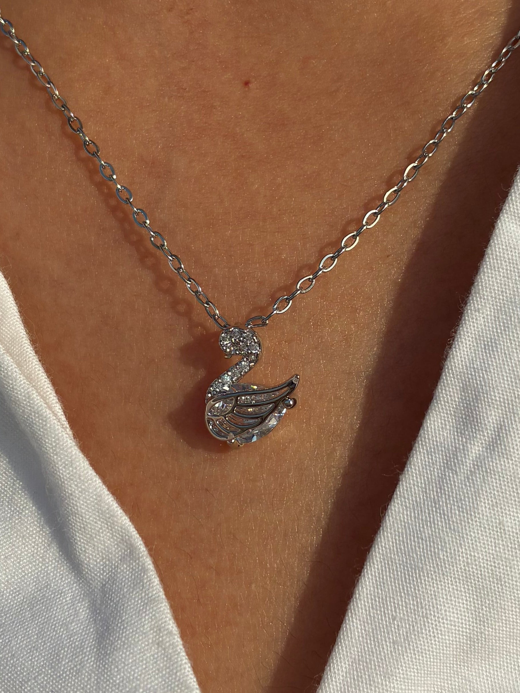 Serene Swan Necklace
