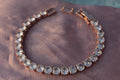 Large-Stone RoseGold Tennis Bracelet