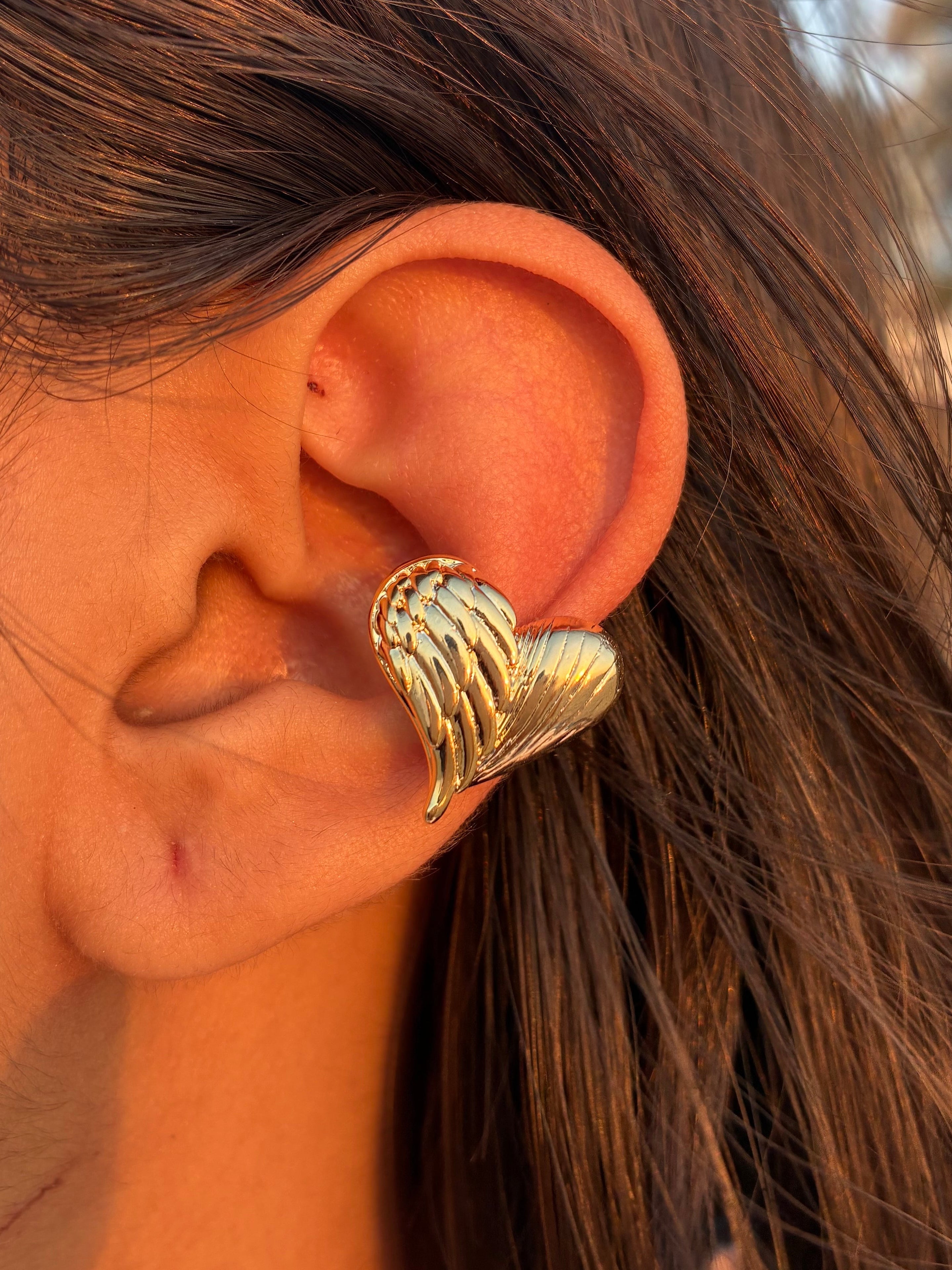 Chocolate Heart Earcuff