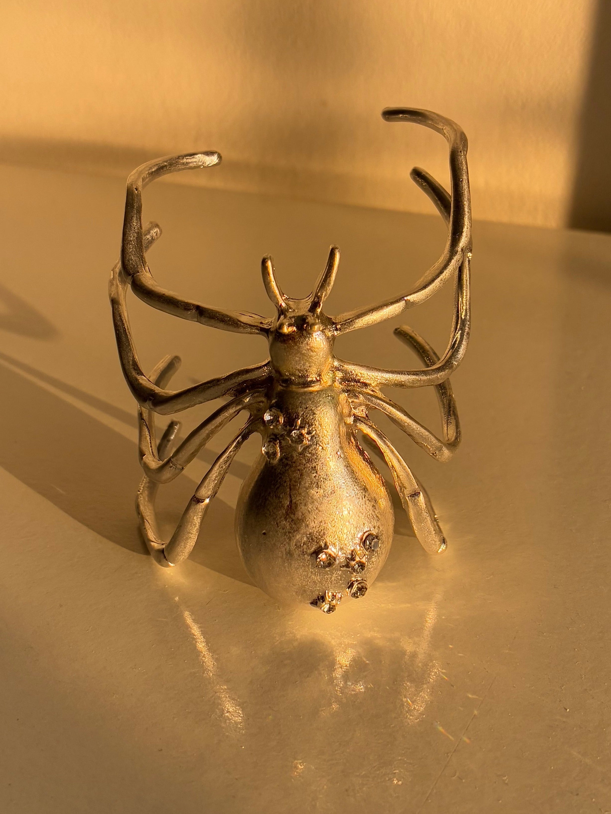 Silver Statement Spider Cuff