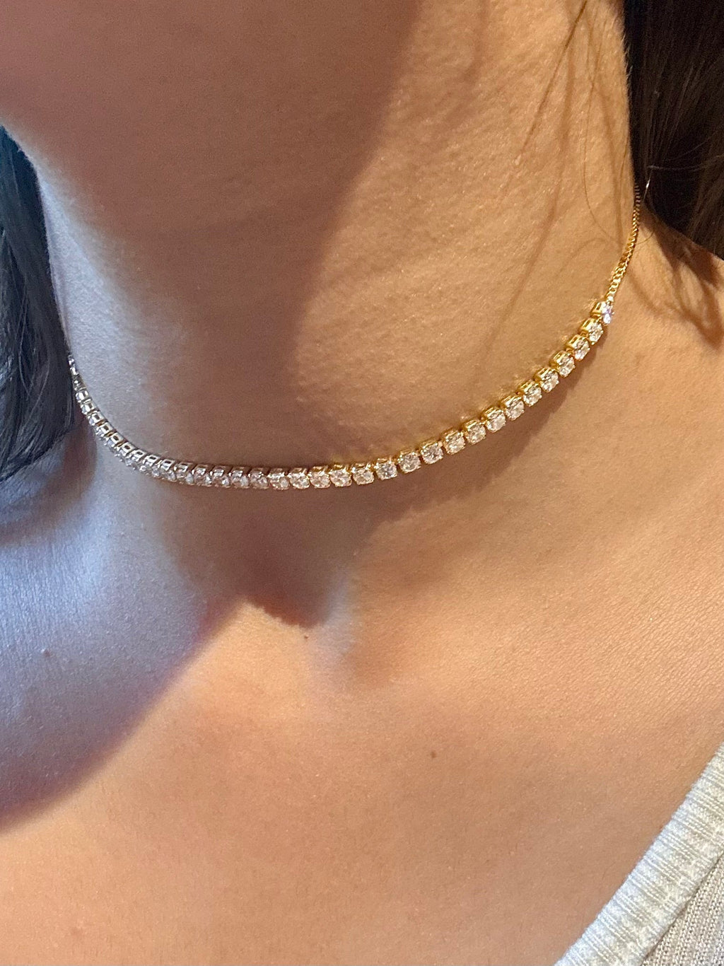 Dot Tennis Choker Gold