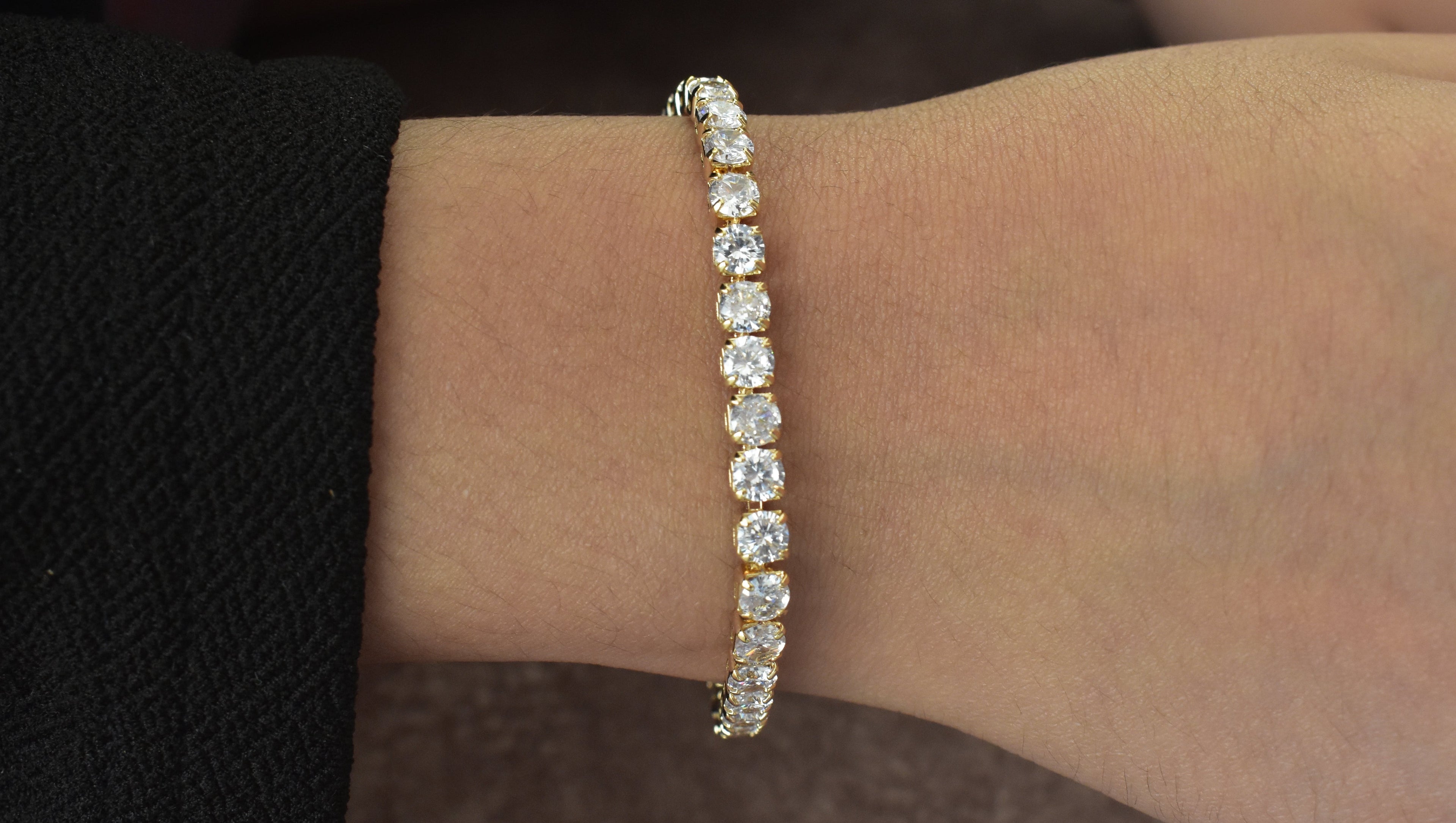 Midi Stone Gold Tennis Bracelet