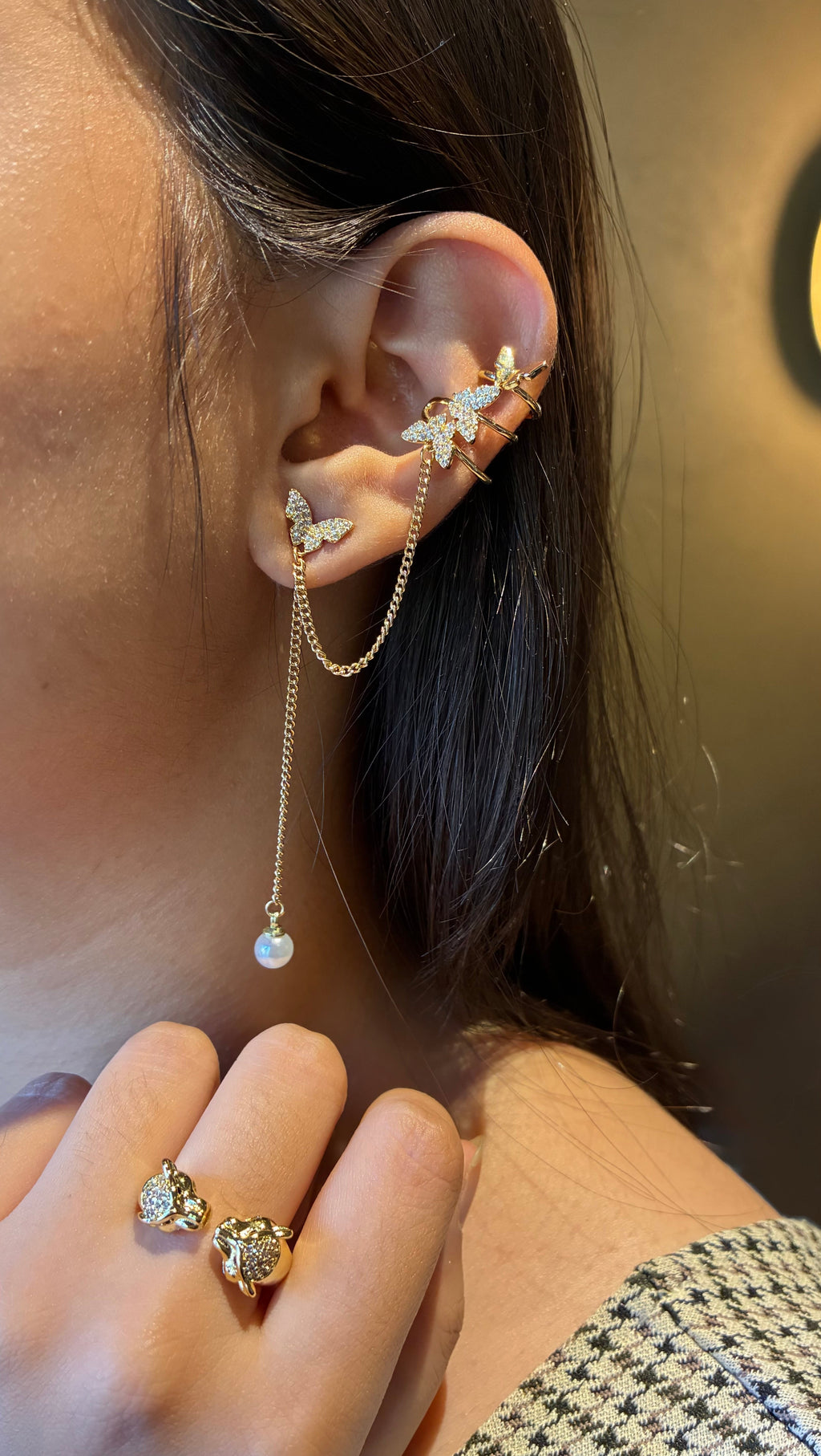 Flutter Drop Earcuff