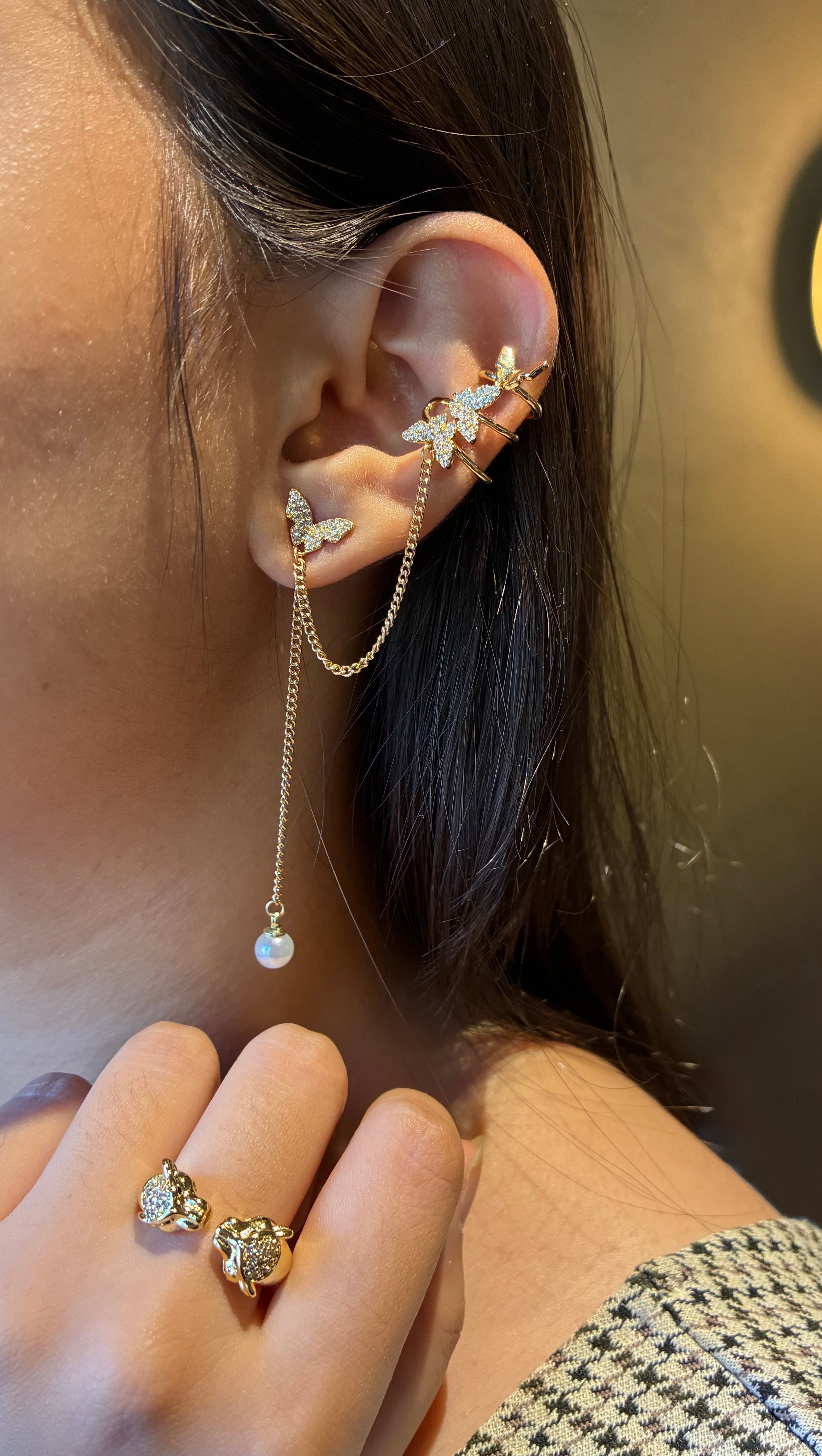 Flutter Drop Earcuff