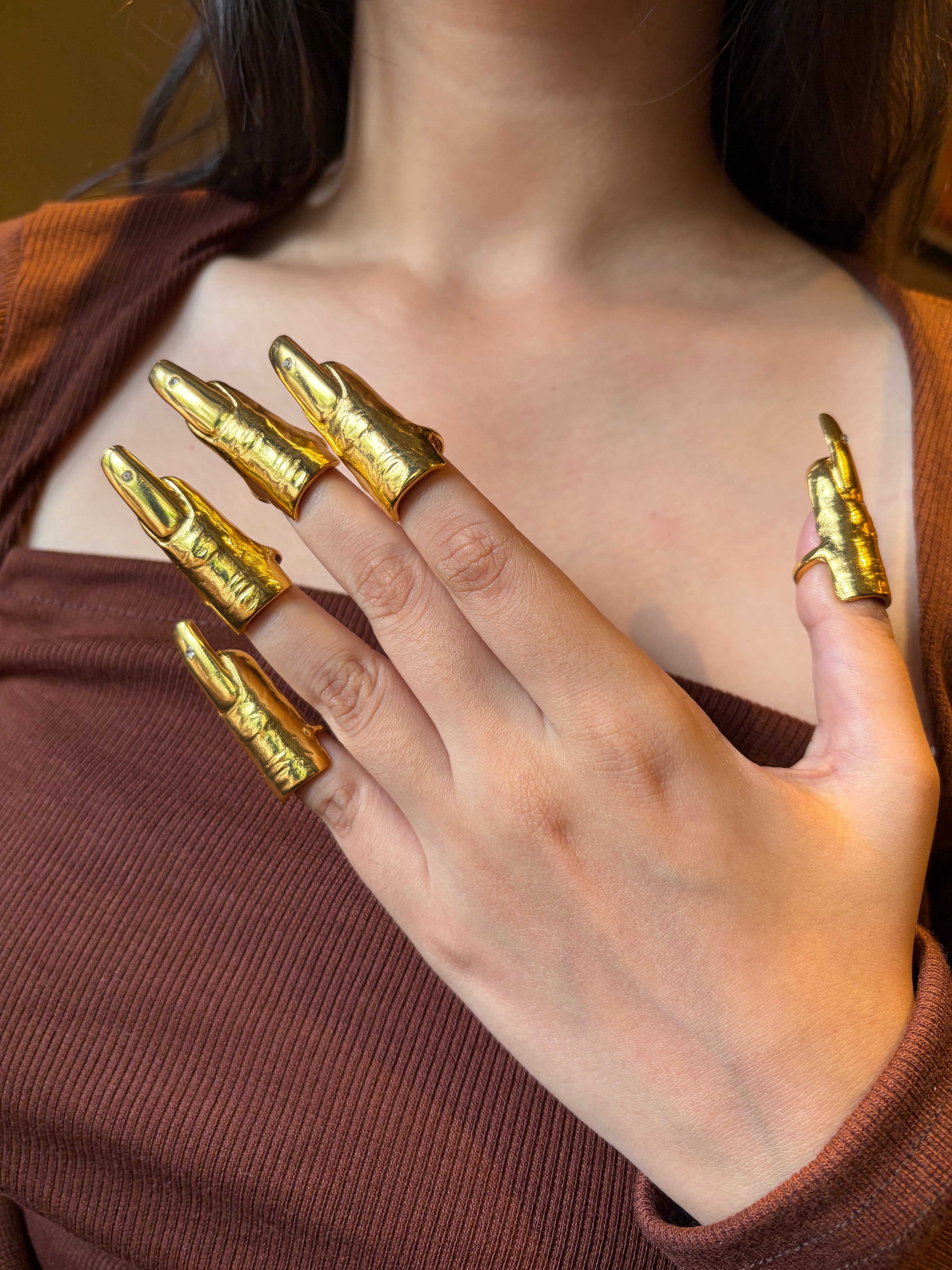 Nail Rings Set of 5 [Bullet Nail Rings]