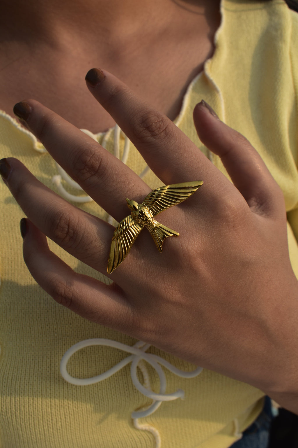 Gold-Falcon Ring